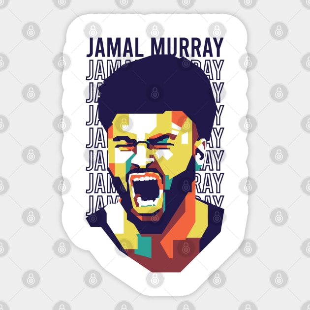 Jamal Murray WPAP Design Style #2 Sticker by pentaShop